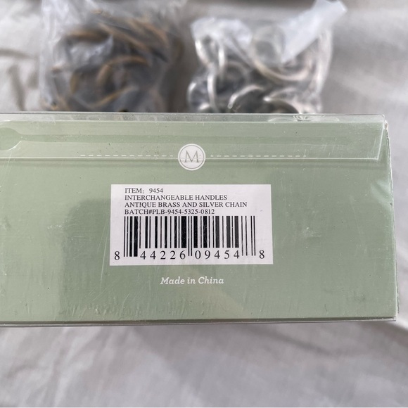 Miche Interchangeable Handles Antique Brass and  Silver Chain Set - Picture 3 of 3